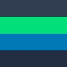green, blue