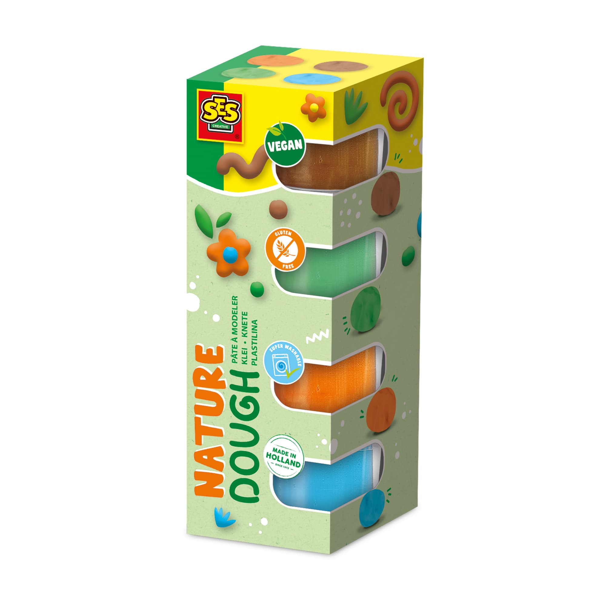 SES Creative - Feel good Knete - Nature (4x90gr)