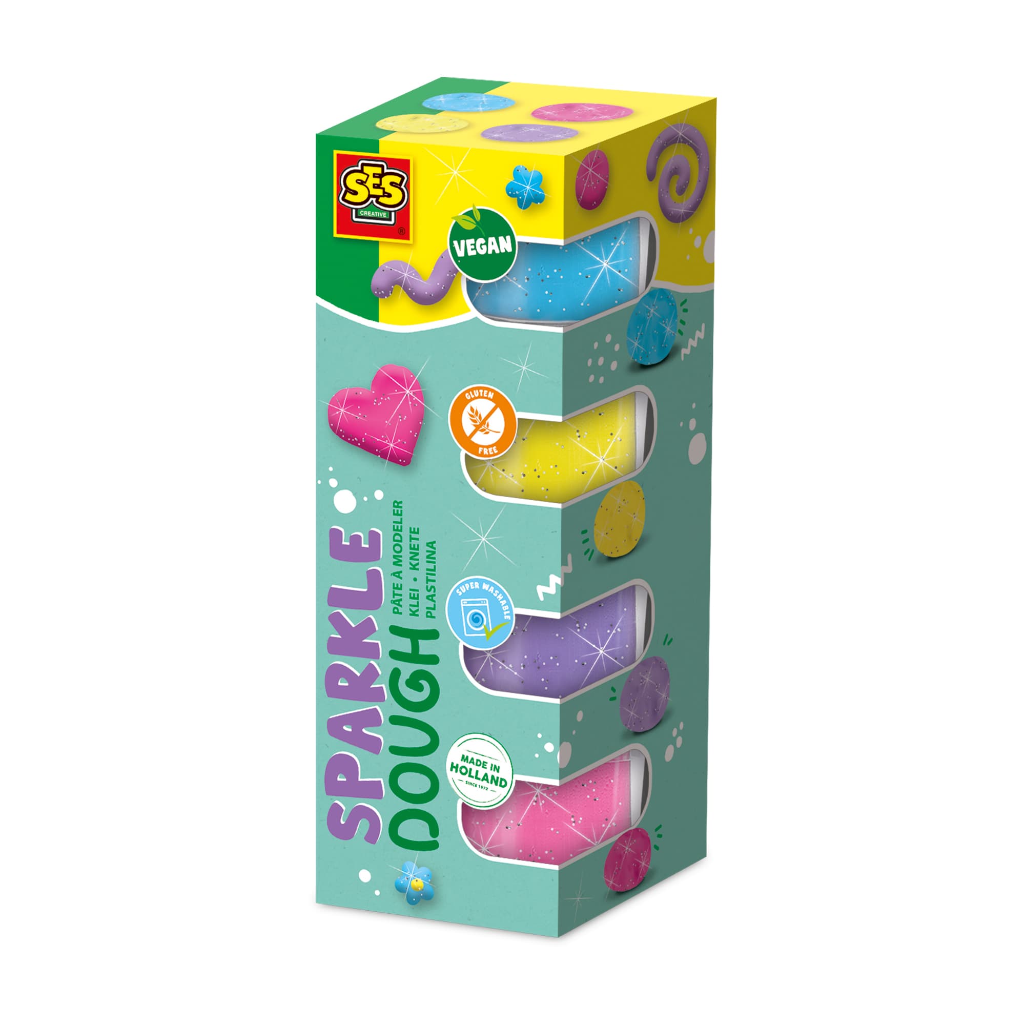 SES Creative - Feel good Knete - Sparkle (4x90gr)