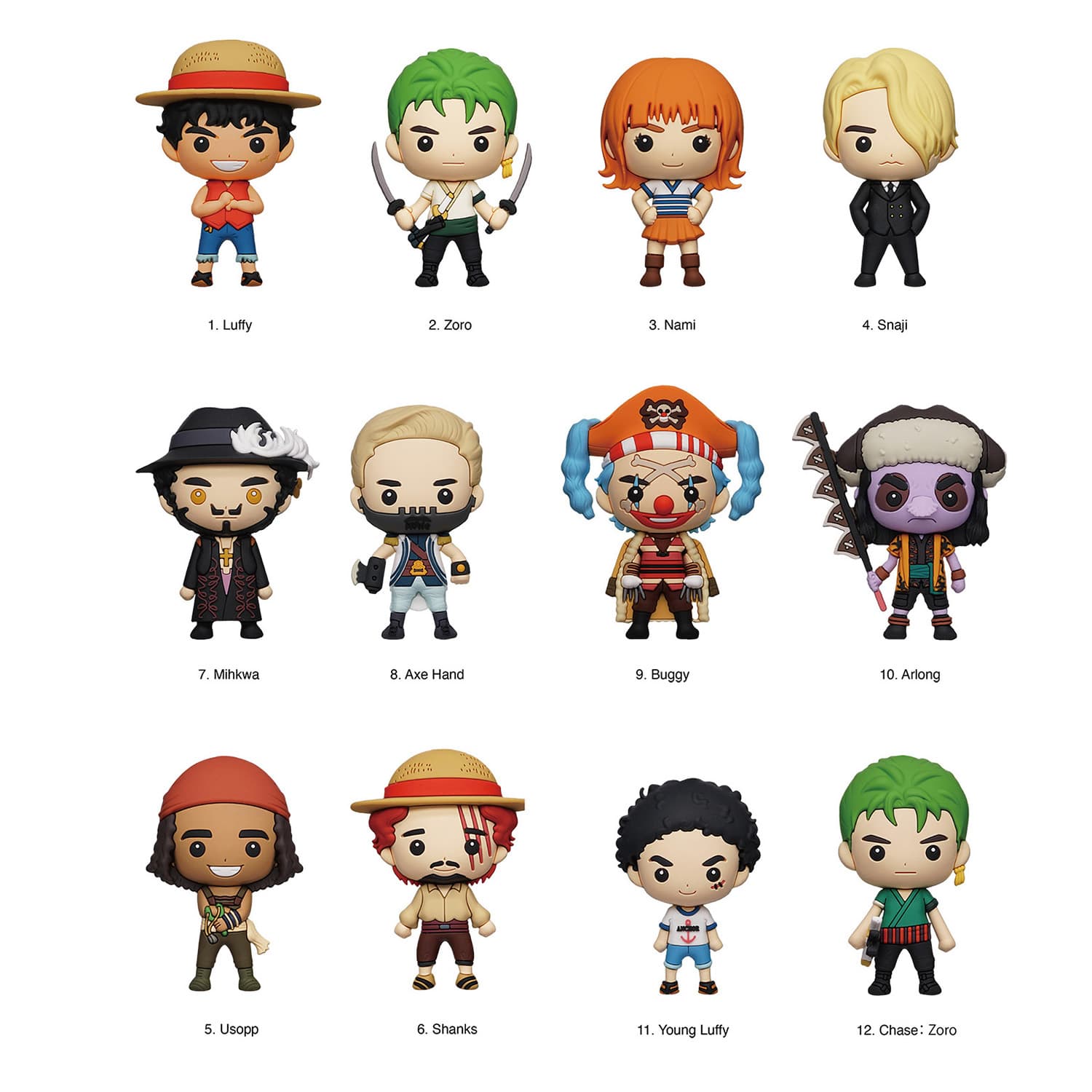 Produktbild One Piece Netflix Series 1 - 3D Taschenanhänger. Sammelfigur im Blindbag – sortiert – eine Packung enthält eine zufällige Figur. 3 von 3