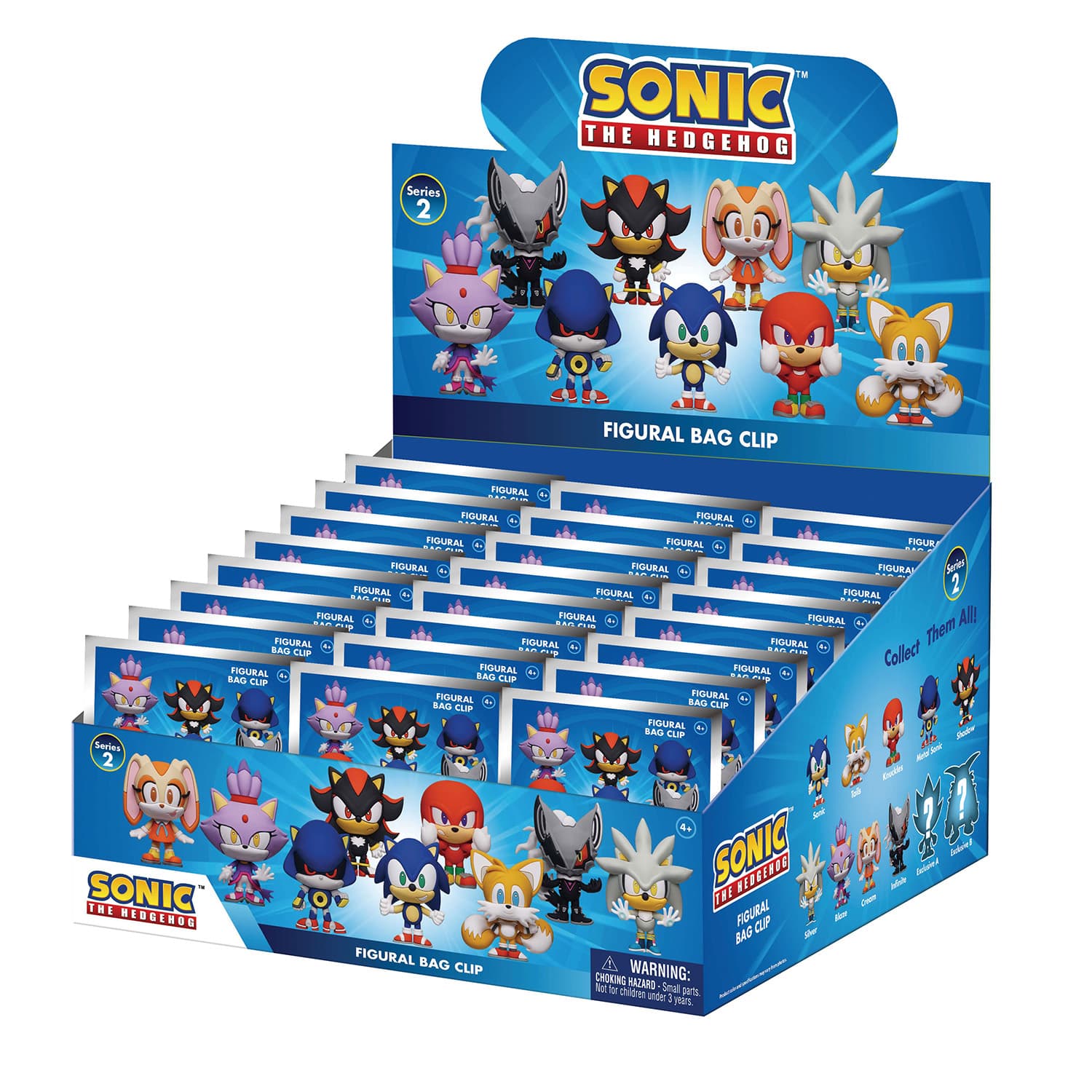 Produktbild Sonic - The Hedgehog 3D Foam Bag Clip / Taschenanhänger Series 2. Sammelfigur im Blindbag – sortiert  2 von 3