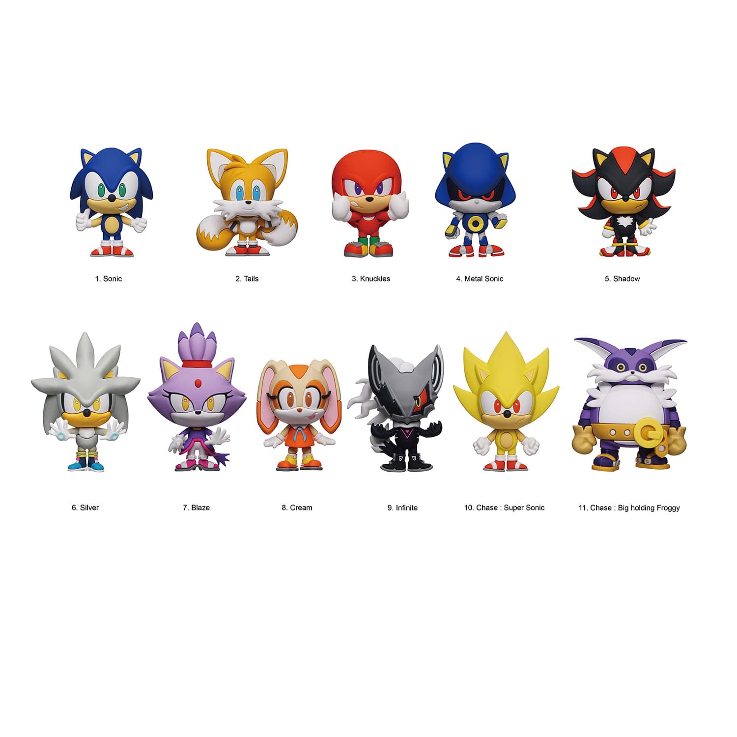 Produktbild Sonic - The Hedgehog 3D Foam Bag Clip / Taschenanhänger Series 2. Sammelfigur im Blindbag – sortiert  3 von 3