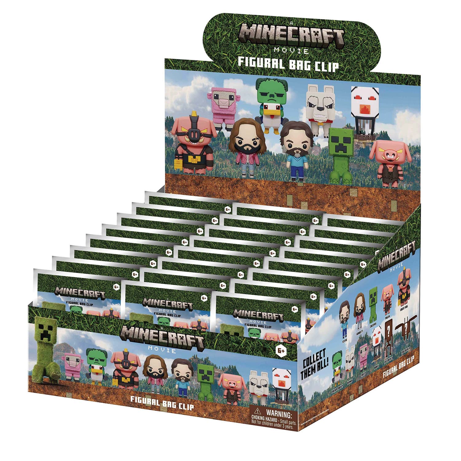 Produktbild Monogram Minecraft Movie 3D Foam Bag Clip / Taschenanhänger, Series 1. -Sammelfigur in Blindpack - sortiert 2 von 3