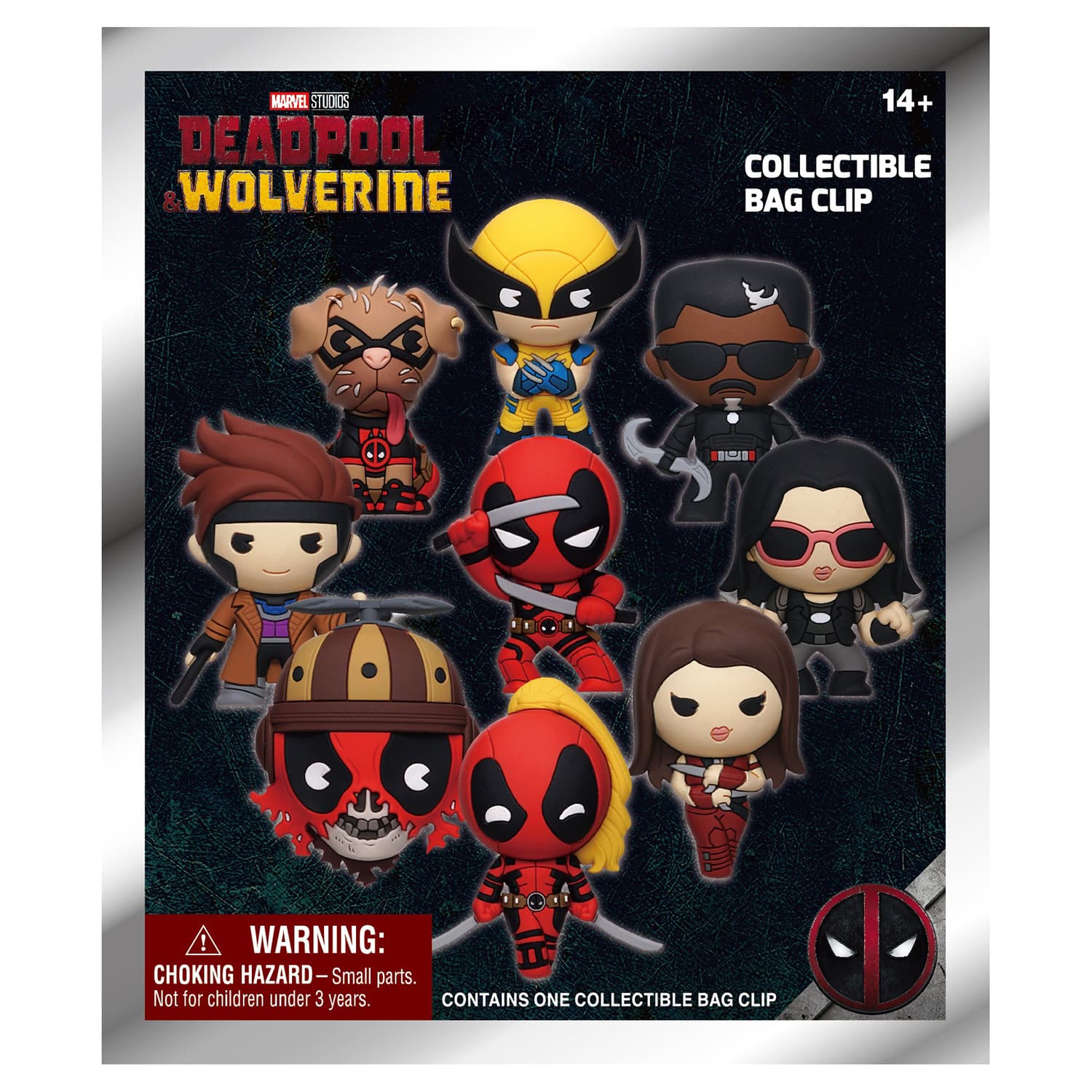 Monogram Deadpool & Wolverine Movie 3D Foam Bag Clip / Taschenanhänger. Sammelfigur im Blindbag – sortiert