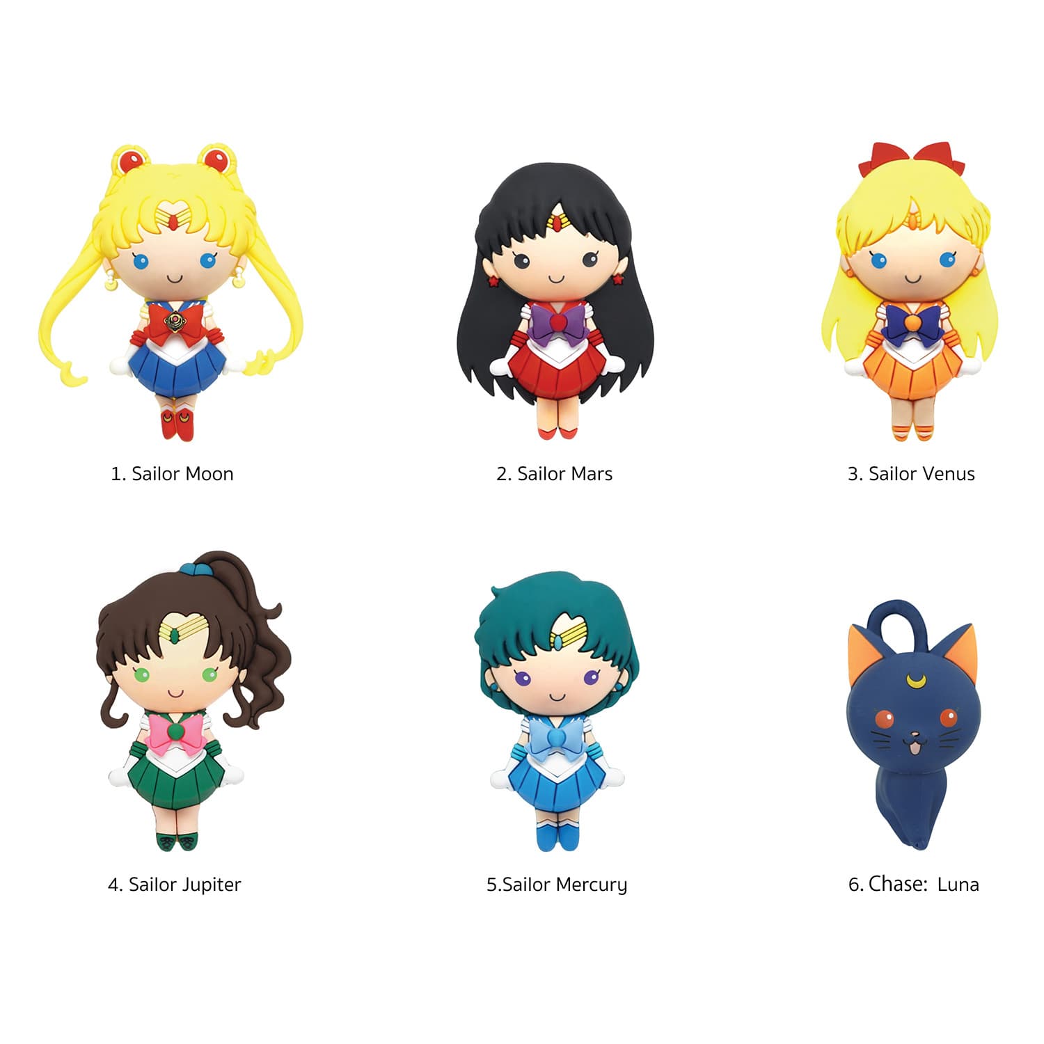 Produktbild Sailor Moon Magnets In Blind Pack Display Series 1. Sammelfigur im Blindbag – sortiert – eine Packung enthält eine zufällige Figur. 3 von 3