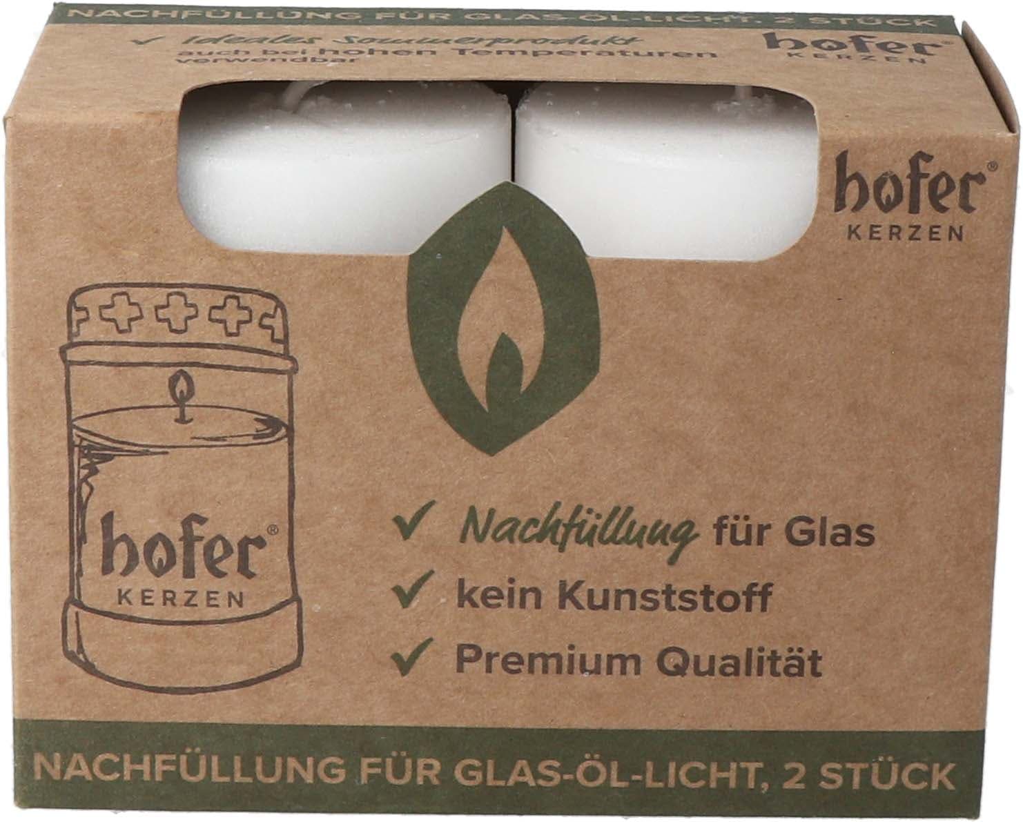 Hofer Nachfüllung für Glas-Öl-Licht 2er Pack