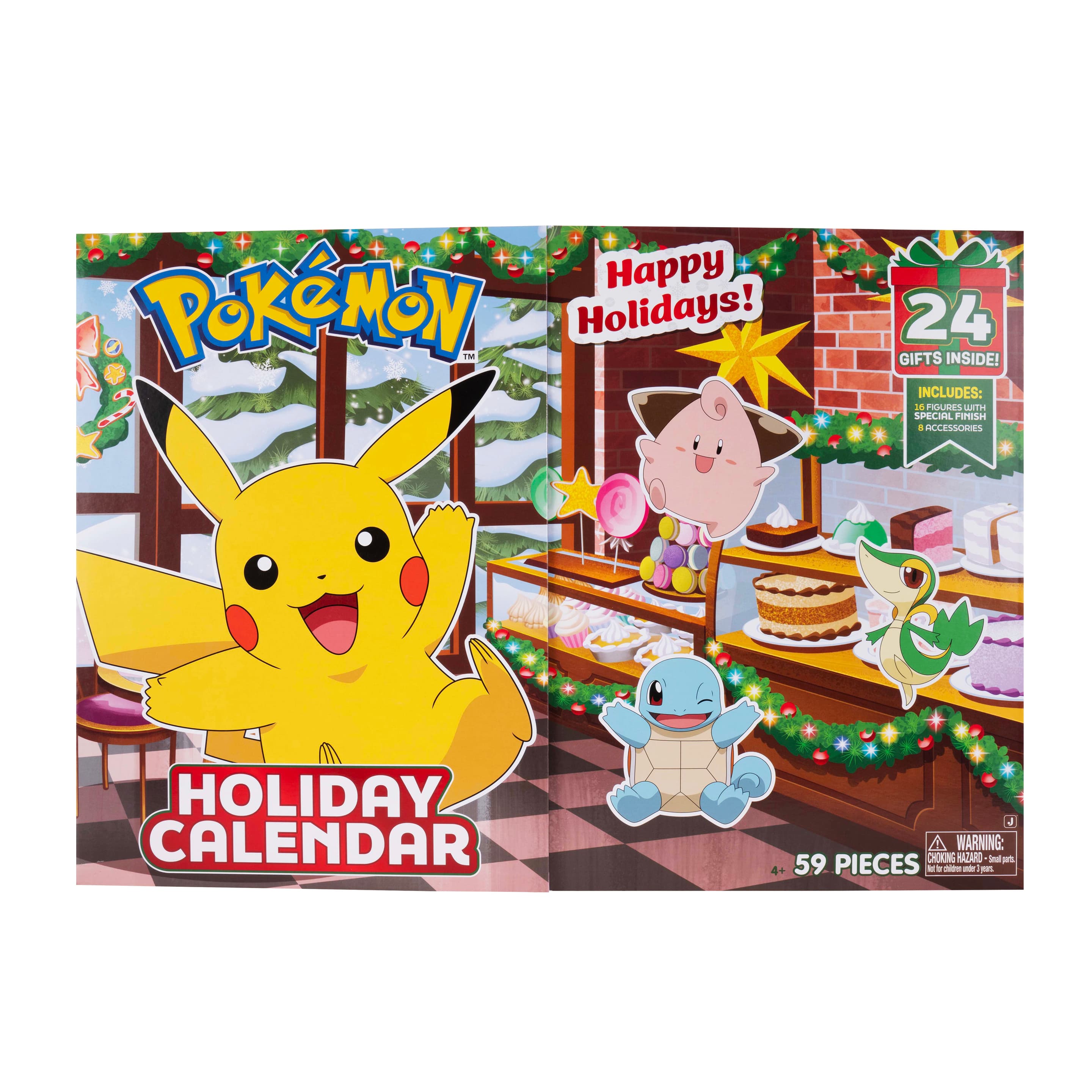Pokémon Adventskalender 2025 inkl. 24 Figuren und Zubehör