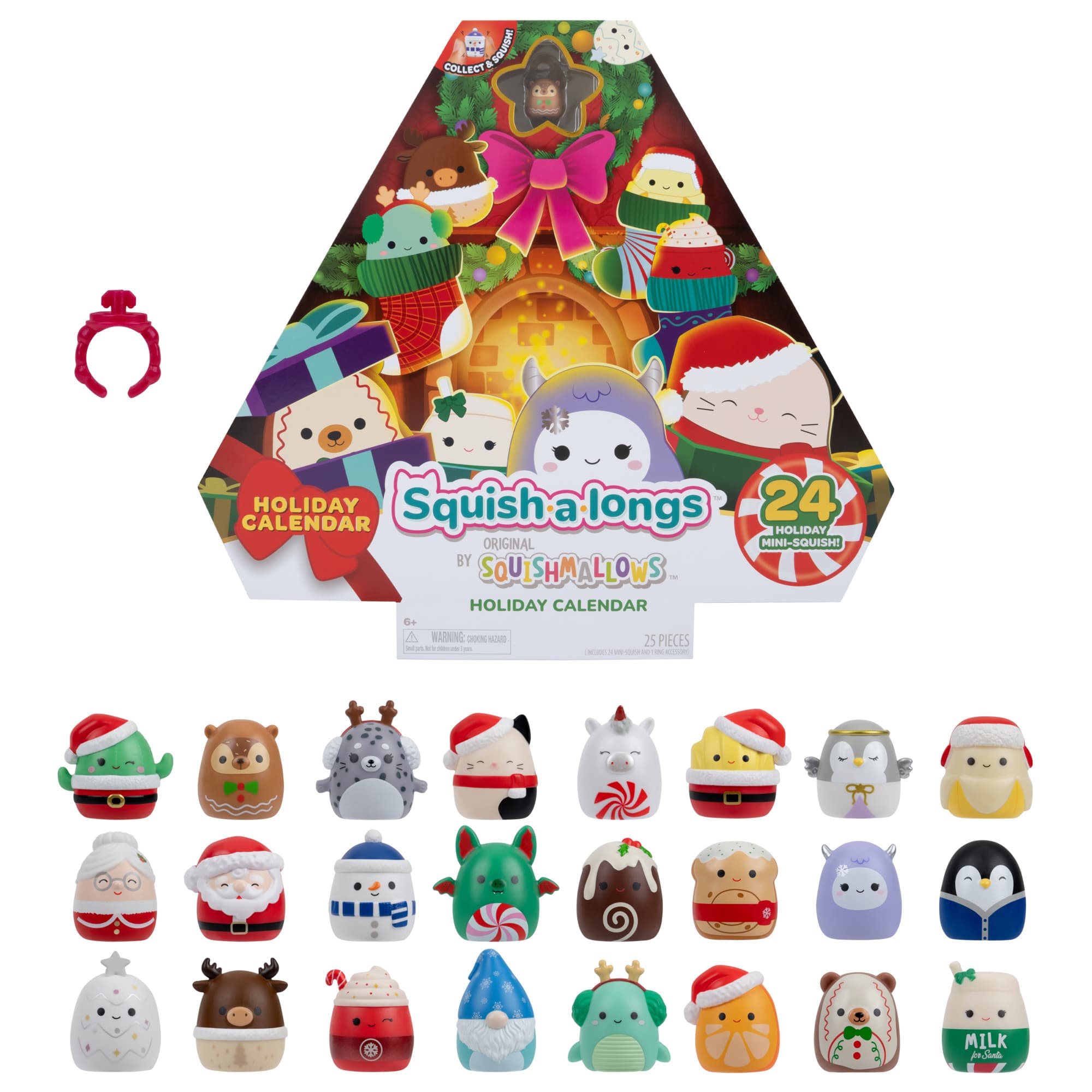 Squishmallows Squish-a-longs Adventskalender 2026 (enthält 24x 2,5 cm Mini-Squish) 