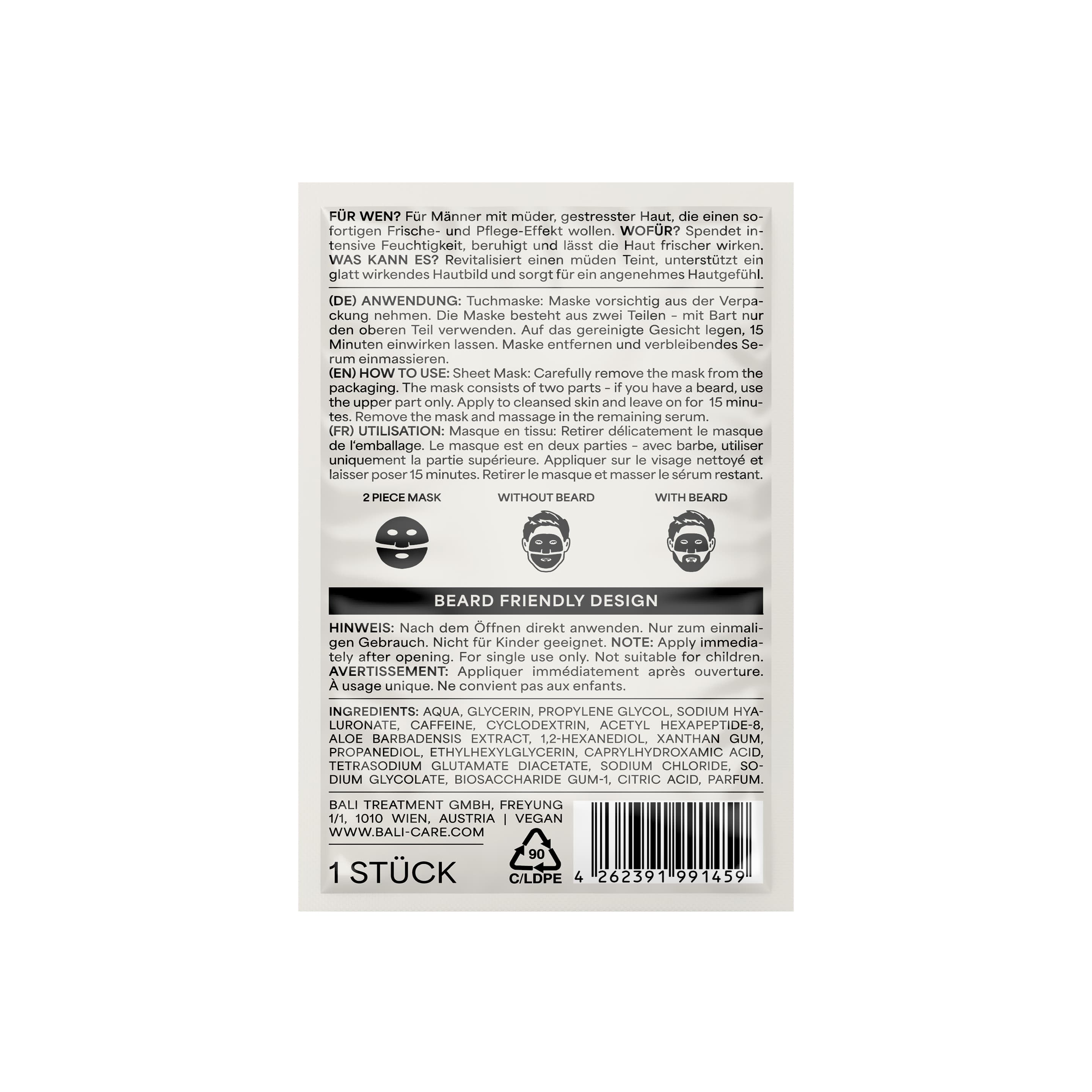 Bali Gents Hydro Boost Face Mask