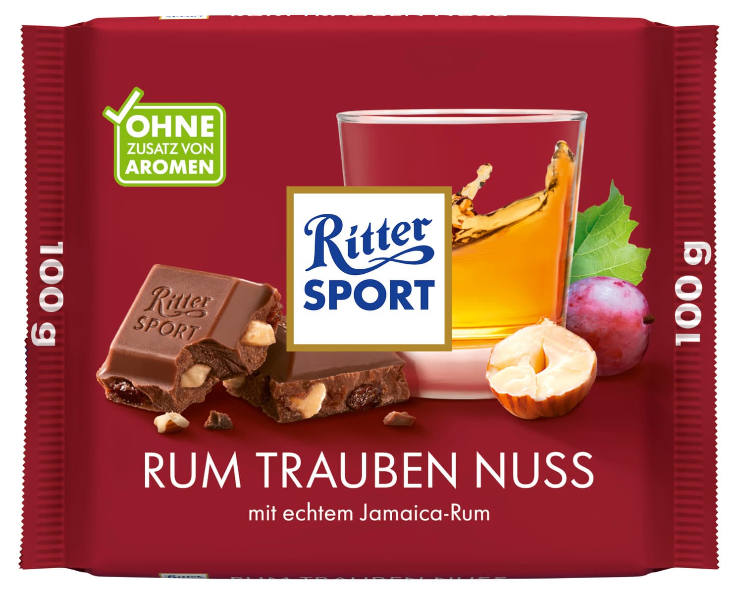 Ritter Sport 100G Rum Trauben Nuss Tafel