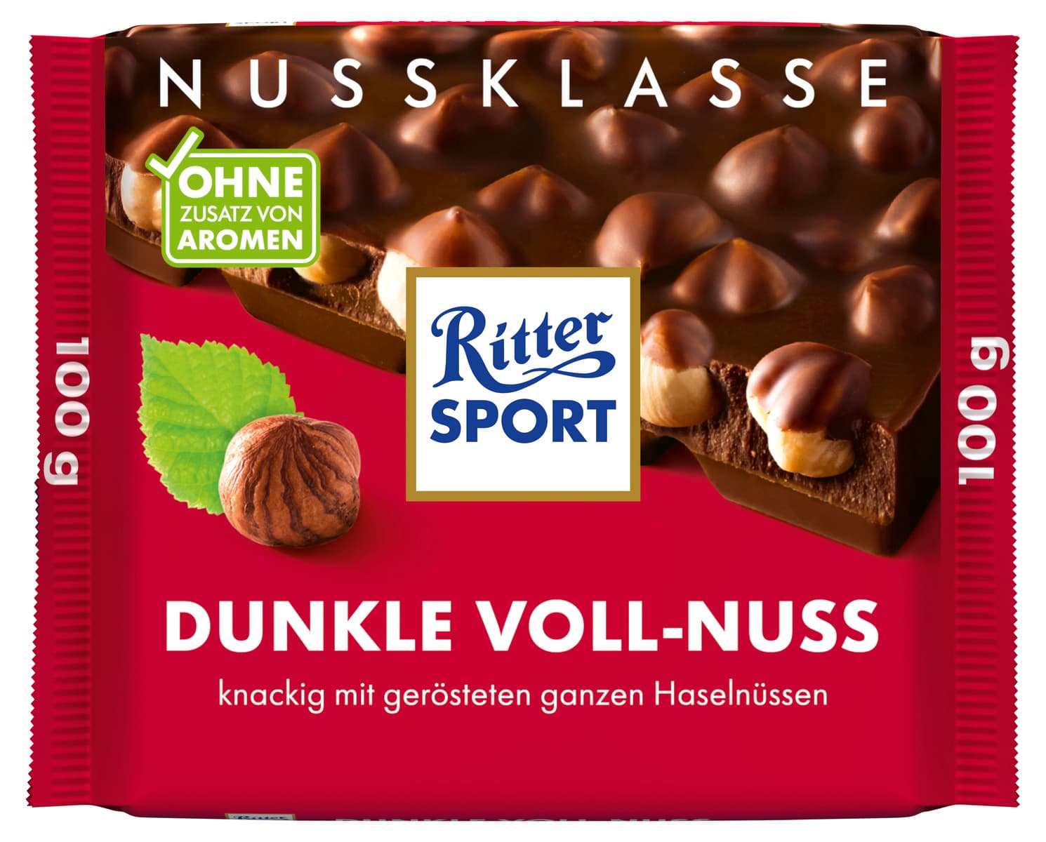 Ritter Sport Nuss-Klasse Dunkle Voll-Nuss Tafel