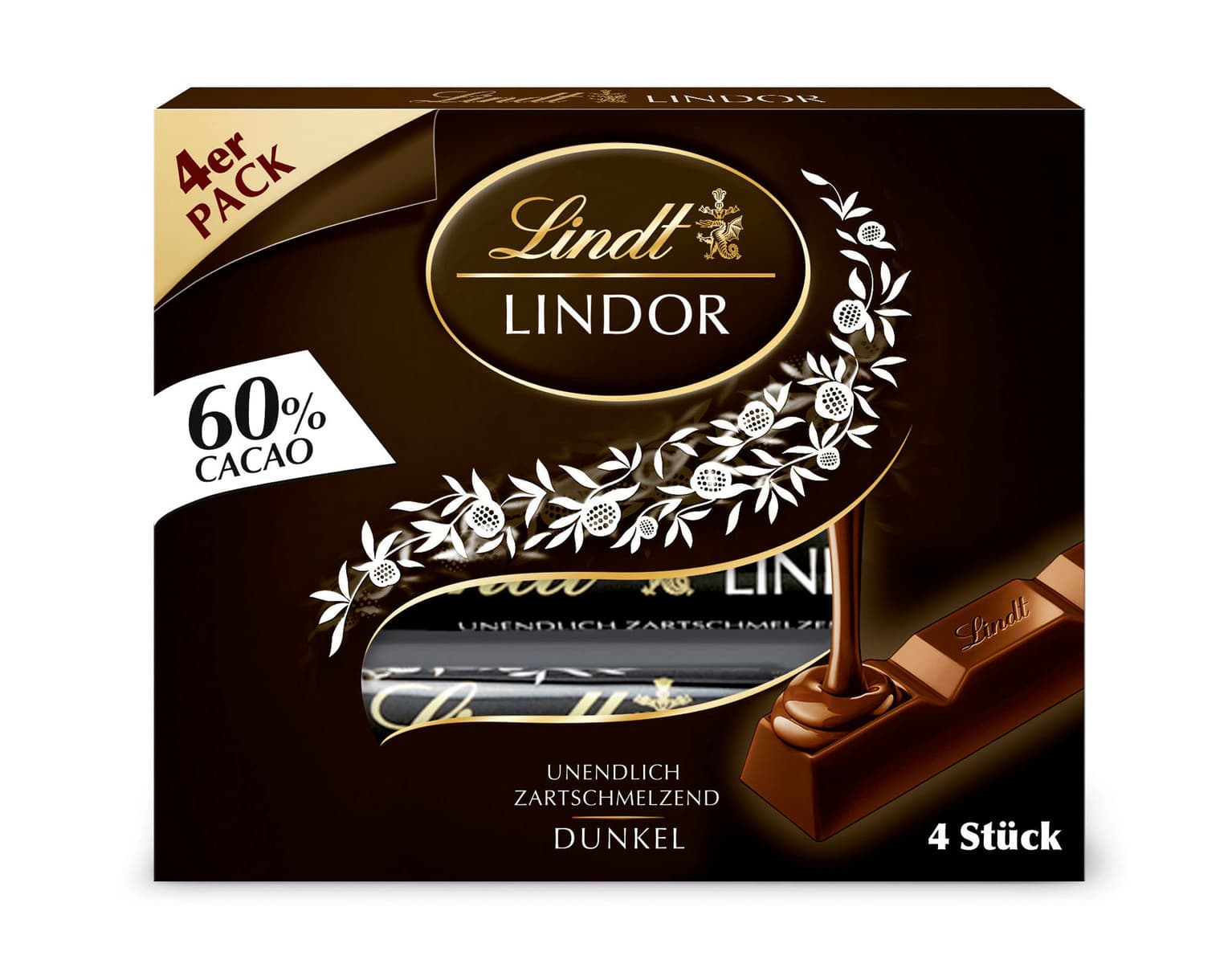 Lindt Lindor 60% Kakao 4er Pack