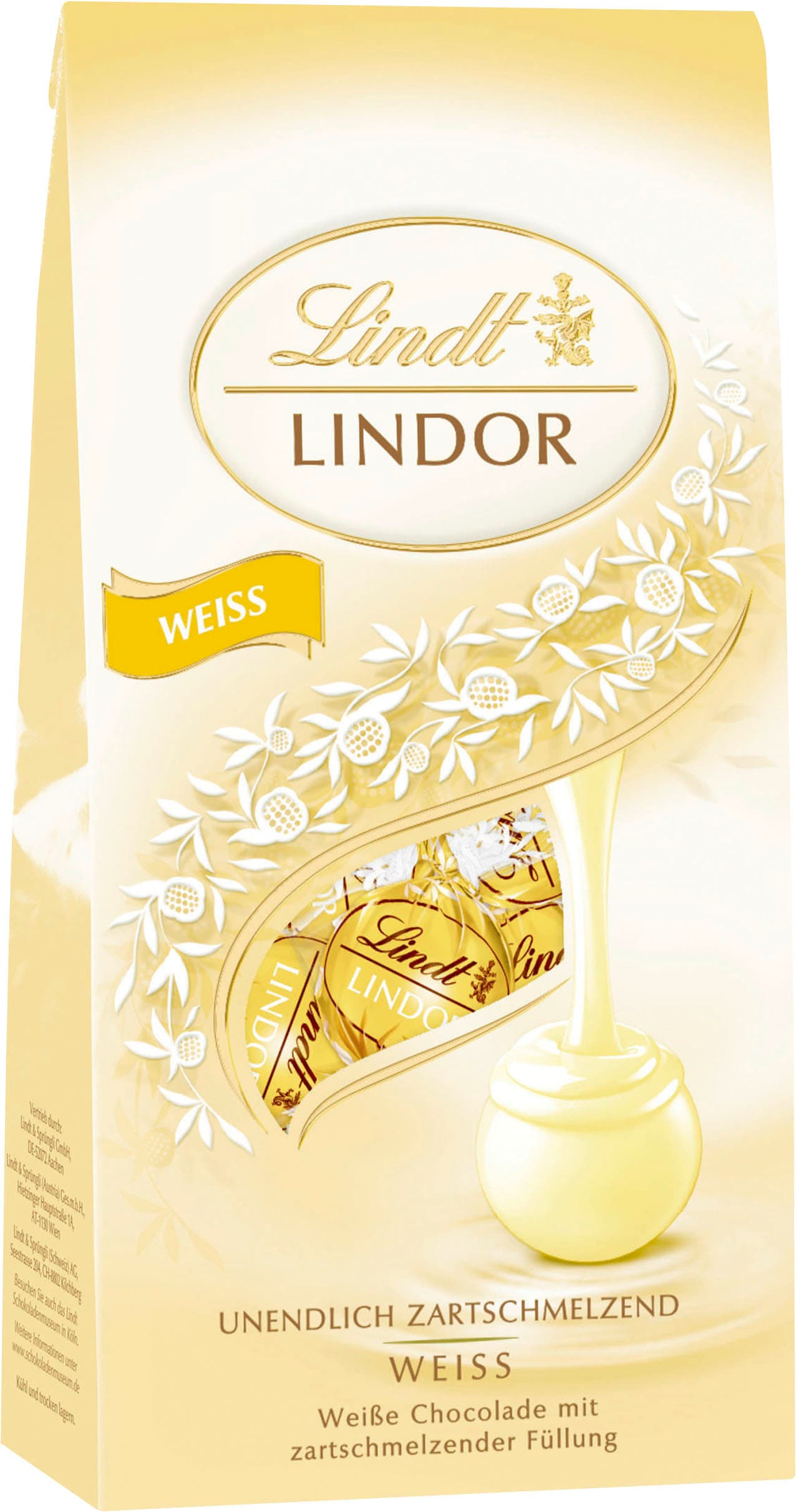 Lindt Lindor Beutel Weiß