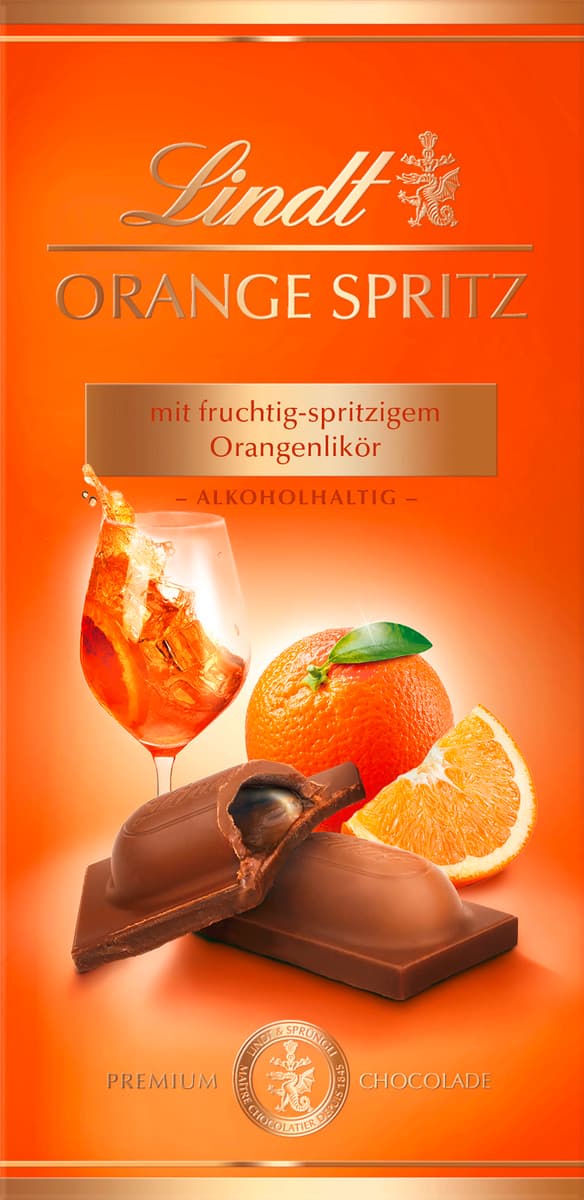 Lindt Schokolade Orange Spritz mit Alkohol