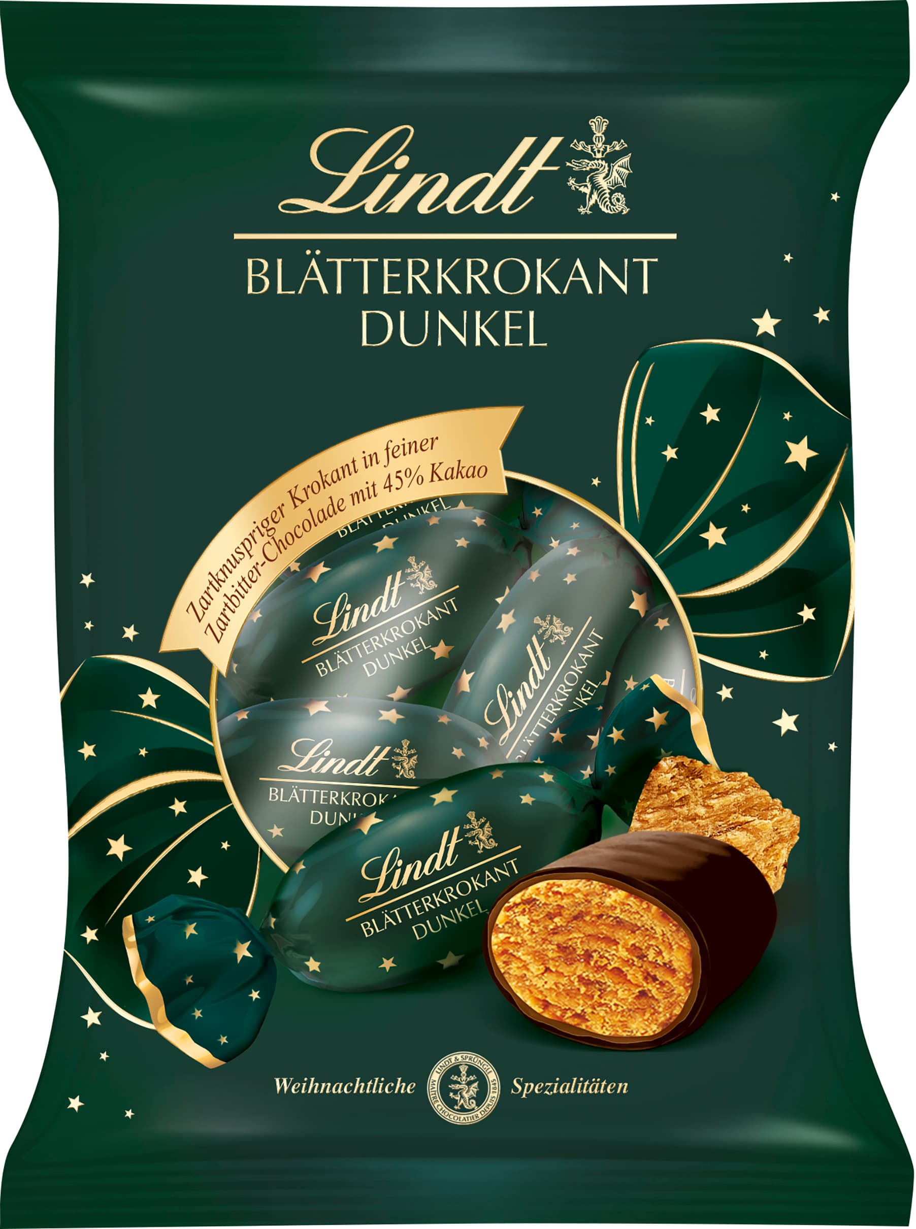 Lindt Blätterkrokant Doppeldreh Dunkel 