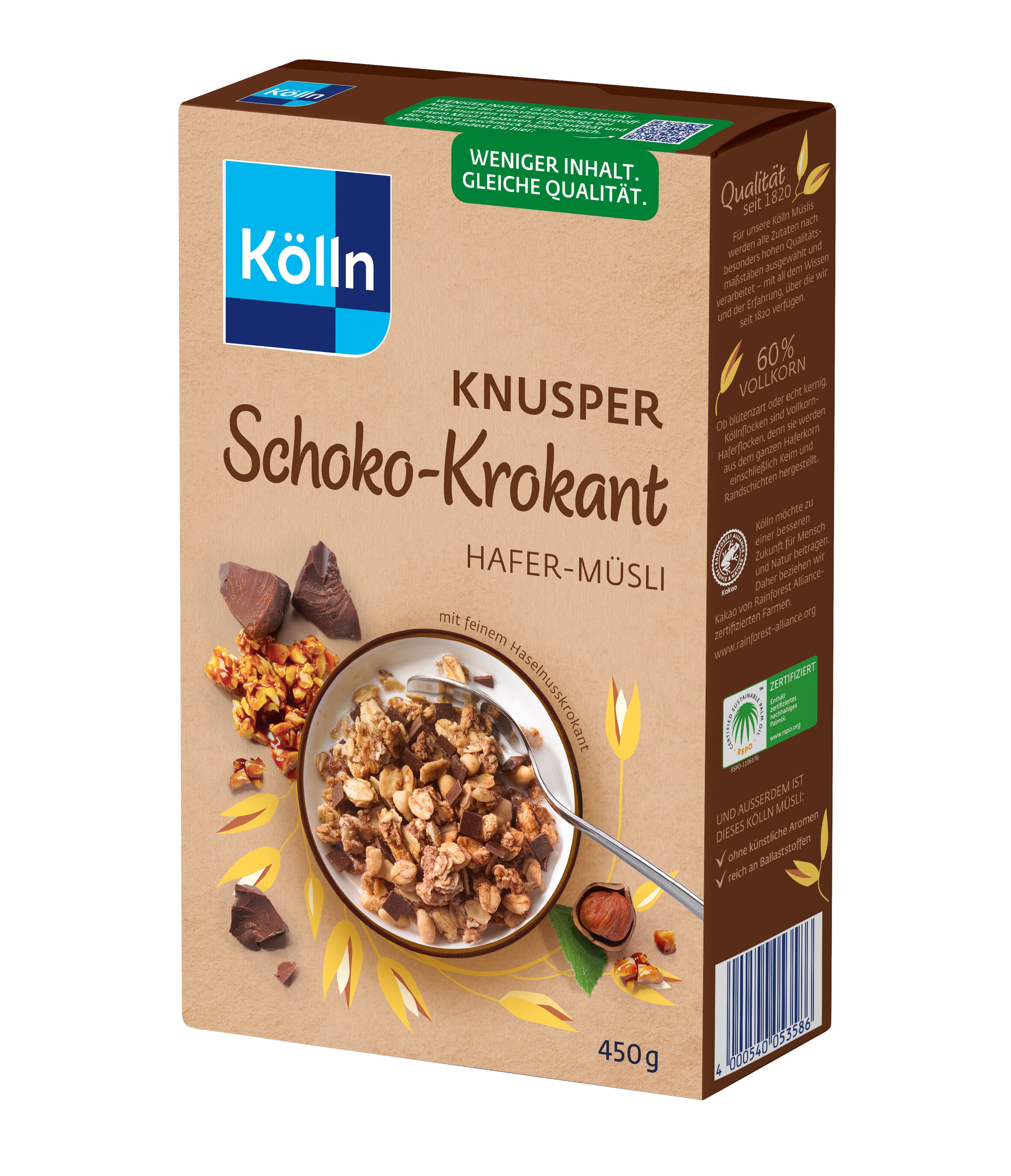 Kölln Knusper Schoko-Krokant Hafer-Müsli 