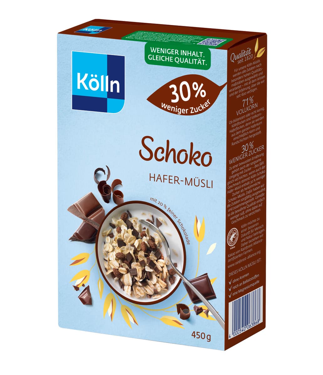 Kölln Schoko Hafer-Müsli 30% weniger Zucker 
