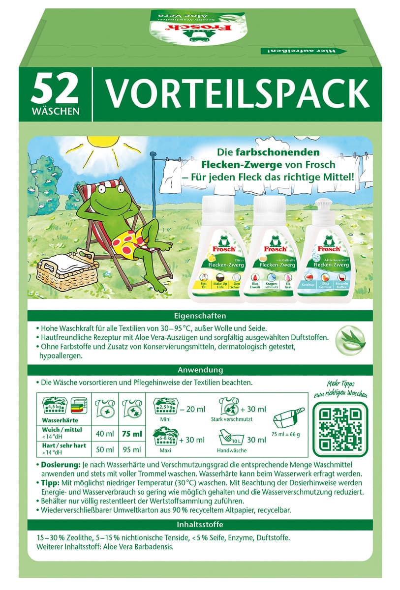 Produktbild Frosch Sensitiv Waschpulver Aloe Vera  2 von 2