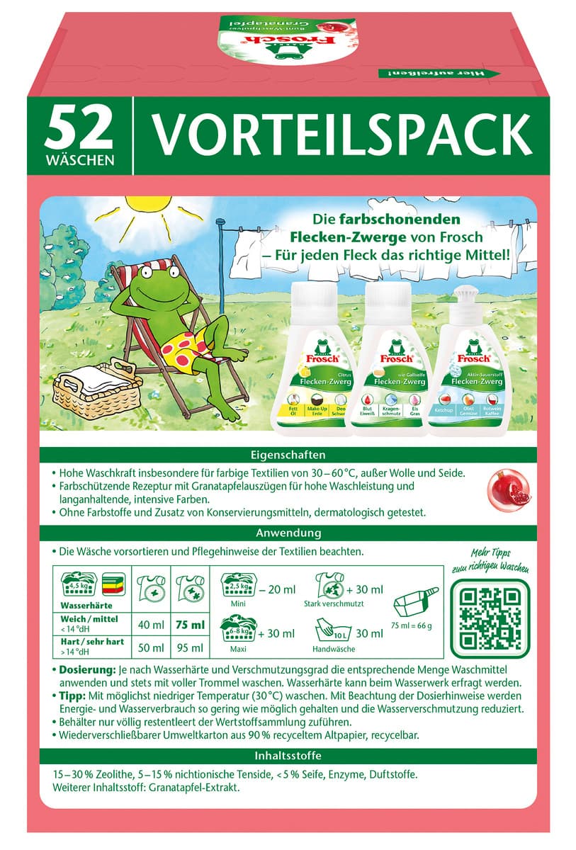Produktbild Frosch Colorwaschmittel Granatapfel Bunt-Waschpulver  2 von 2