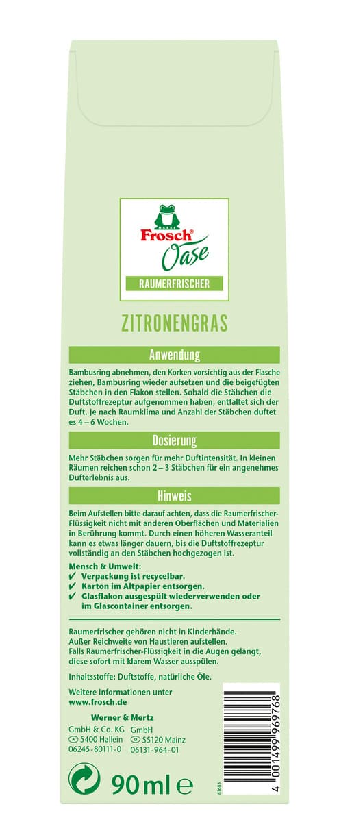 Produktbild Frosch Oase Raumerfrischer Zitronengras  2 von 2