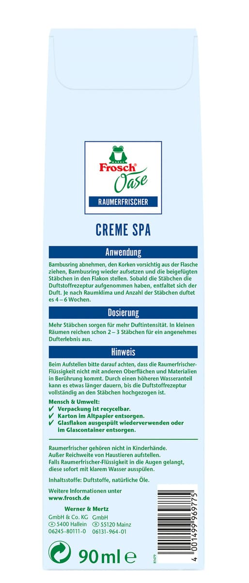 Produktbild Frosch Oase Raumerfrischer Creme Spa  2 von 2