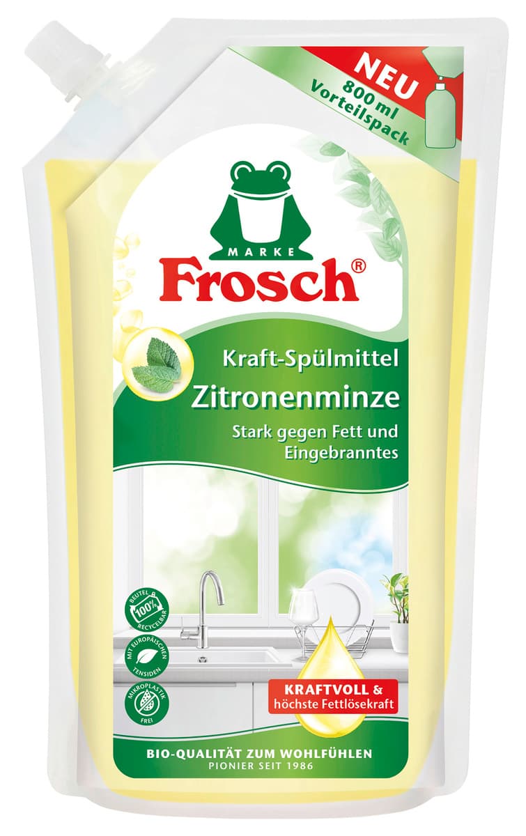 Frosch Kraft Spülmittel Zintronenminze Nachfüllbeutel