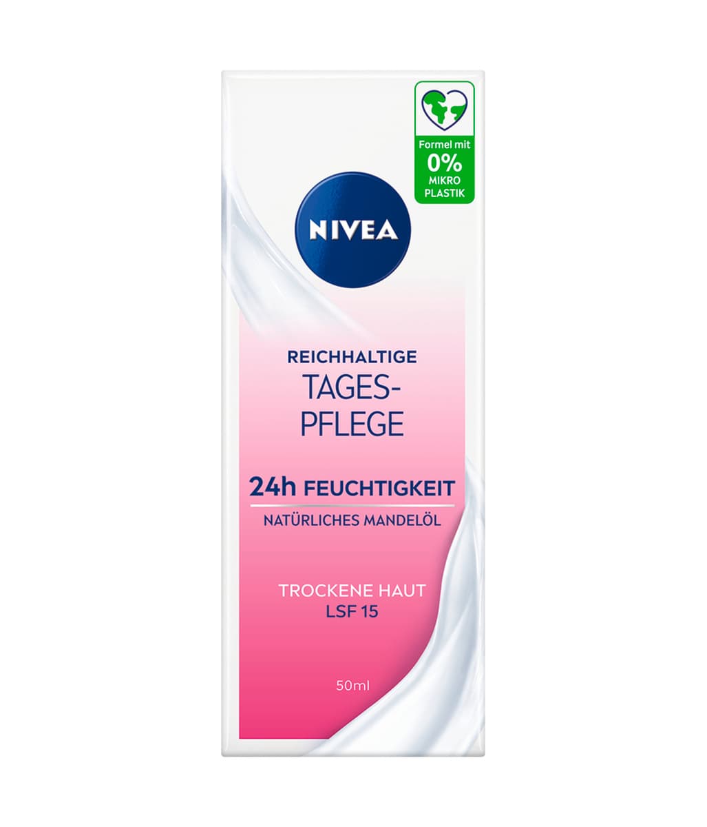 NIVEA Reichhaltige Tagespflege 24h Feuchtigkeit Trockene Haut LSF15