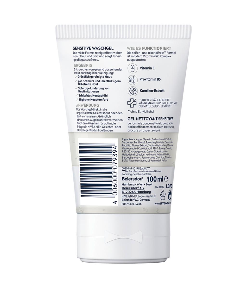 Produktbild NIVEA Men Sensitive Waschgel Milde Reinigung 2 von 6