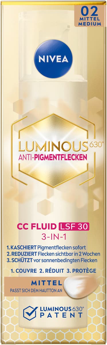 Nivea Luminous CC Fluid LSF30 mittel