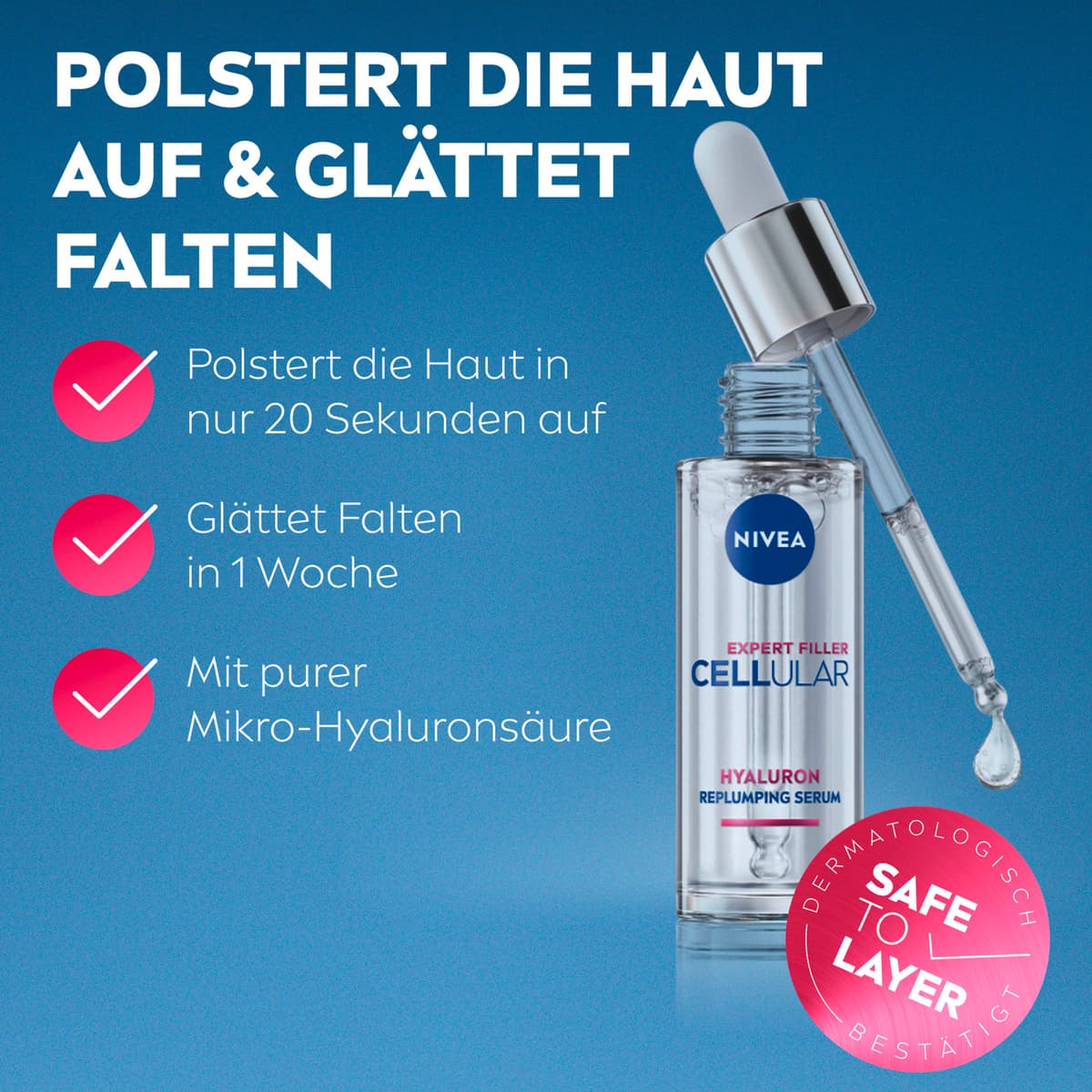 Produktbild NIVEA Cellular Expert Filler Aufpolsterndes Hyaluron-Serum 6 von 14