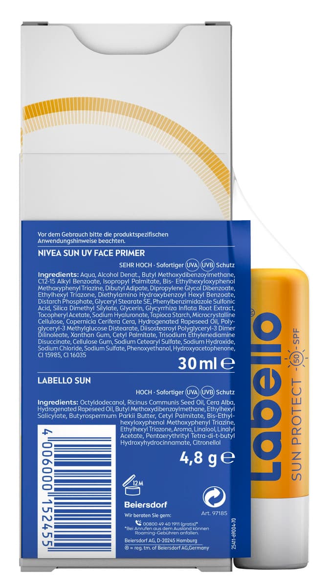 Produktbild NIVEA SUN Face Serum 2in1Primer Daily UV + LABELLO Sun 5ml 2 von 2