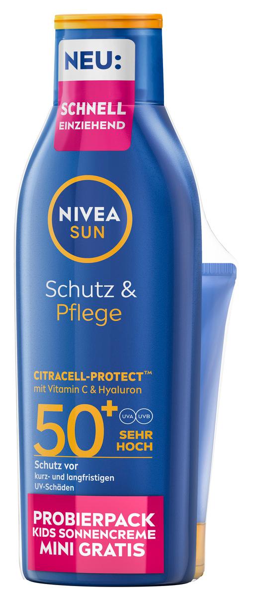 NIVEA SUN Schutz Pflege Milch LF50+ & Kids Schutz und Pflege 50ml