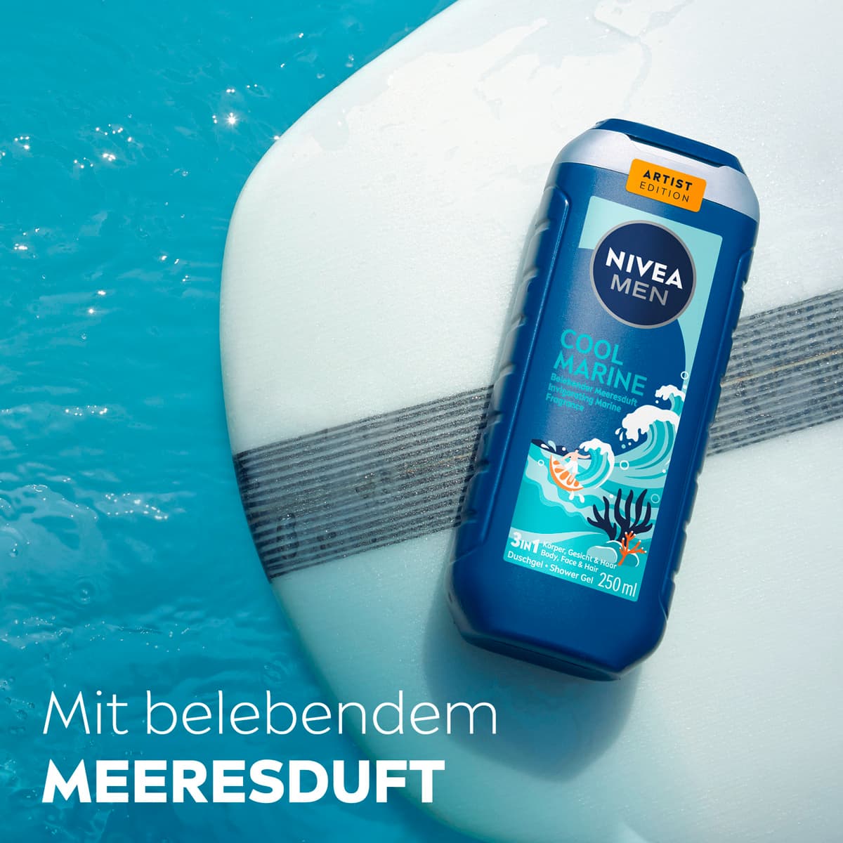 Produktbild NIVEA MEN Cool Marine 3in1 Duschgel Belebender Meeresduft 4 von 7