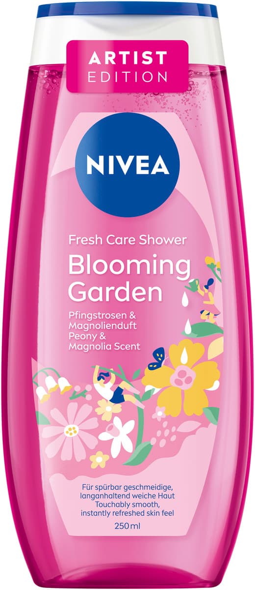 NIVEA Duschgel Fresh Care Shower Blooming Garden Pfingstrosen & Magnolie