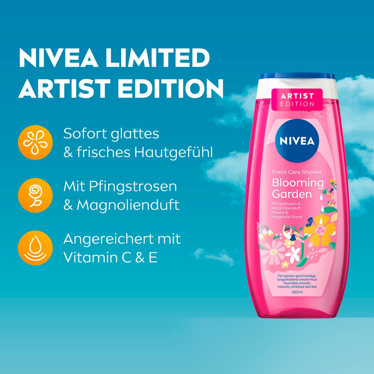 Produktbild NIVEA Duschgel Fresh Care Shower Blooming Garden Pfingstrosen & Magnolie 4 von 7