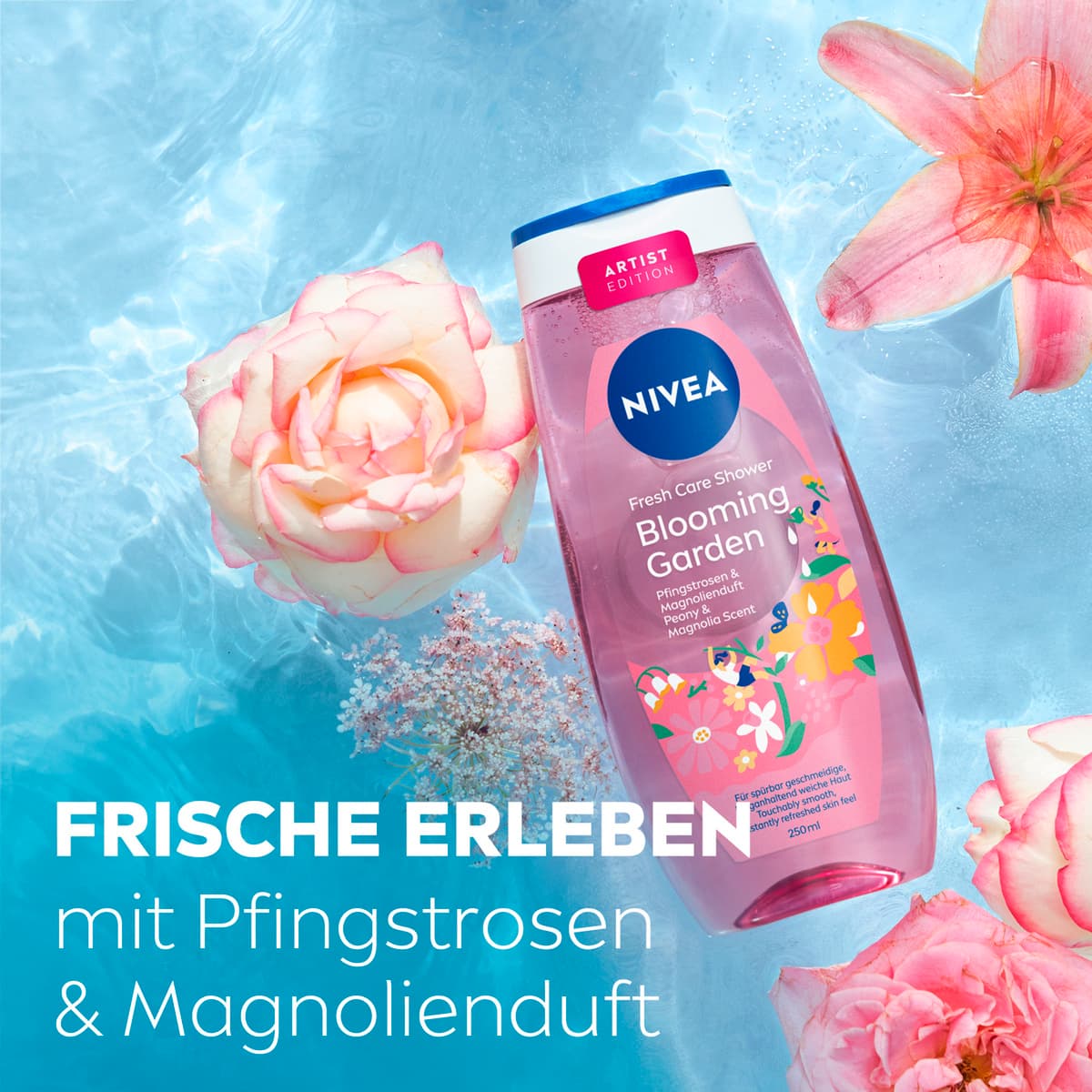 Produktbild NIVEA Duschgel Fresh Care Shower Blooming Garden Pfingstrosen & Magnolie 5 von 7