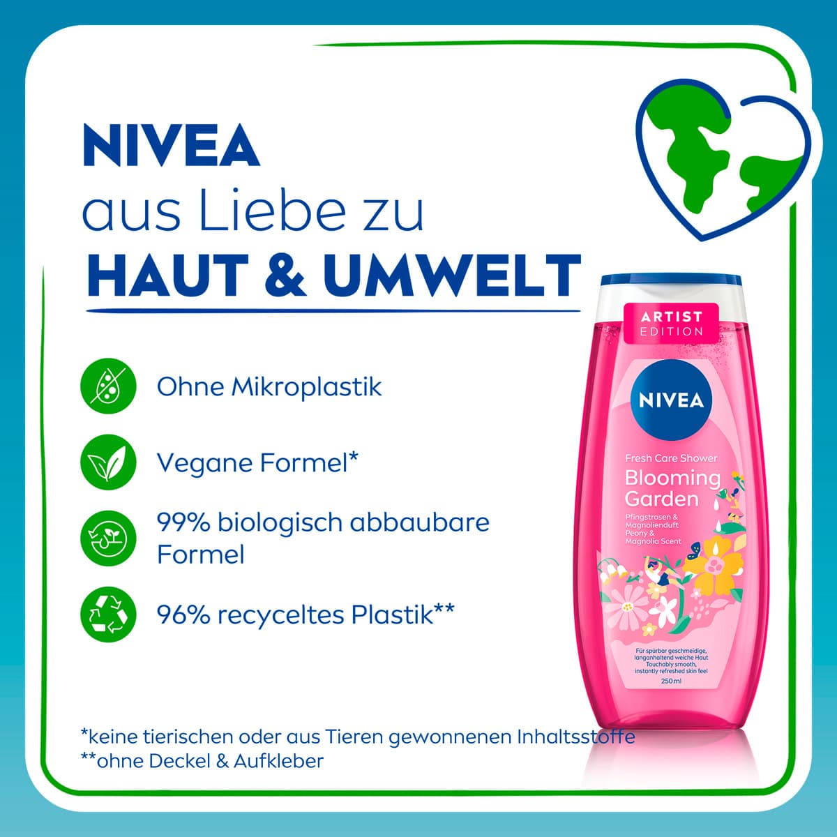 Produktbild NIVEA Duschgel Fresh Care Shower Blooming Garden Pfingstrosen & Magnolie 7 von 7