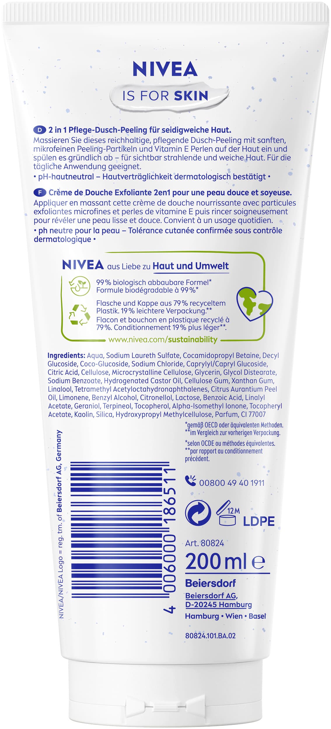 Produktbild NIVEA Pflegedusche Creme Peeling 2 von 2