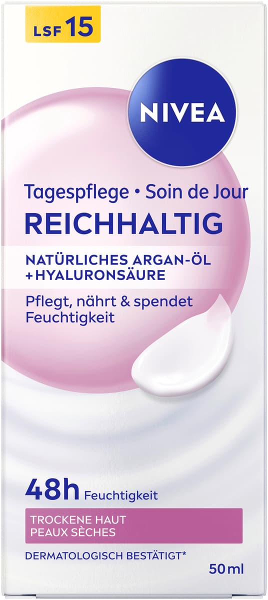 NIVEA Tagespflege Reichhaltig natürliches Argan-Öl Hyaluronsäure 50ml