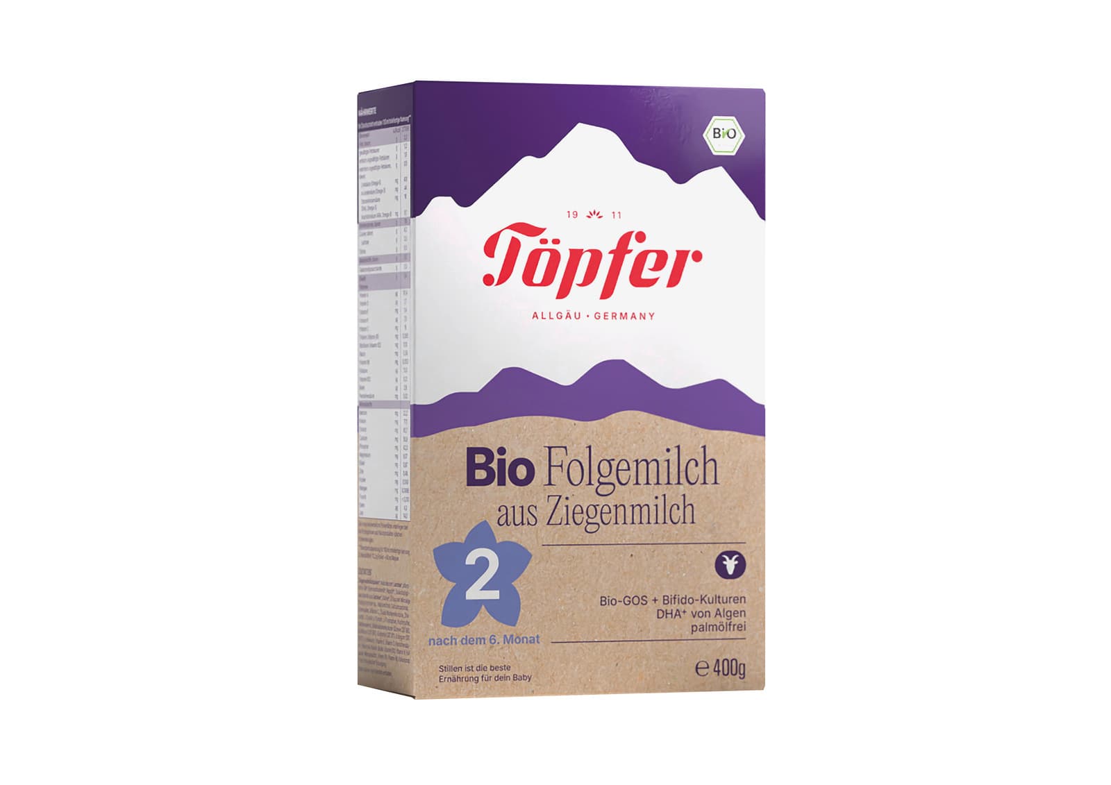 Töpfer Bio Folgemilch aus Ziegenmilch 2