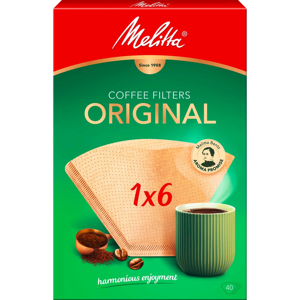 Melitta Filtertüten 1x6/40 naturbraun