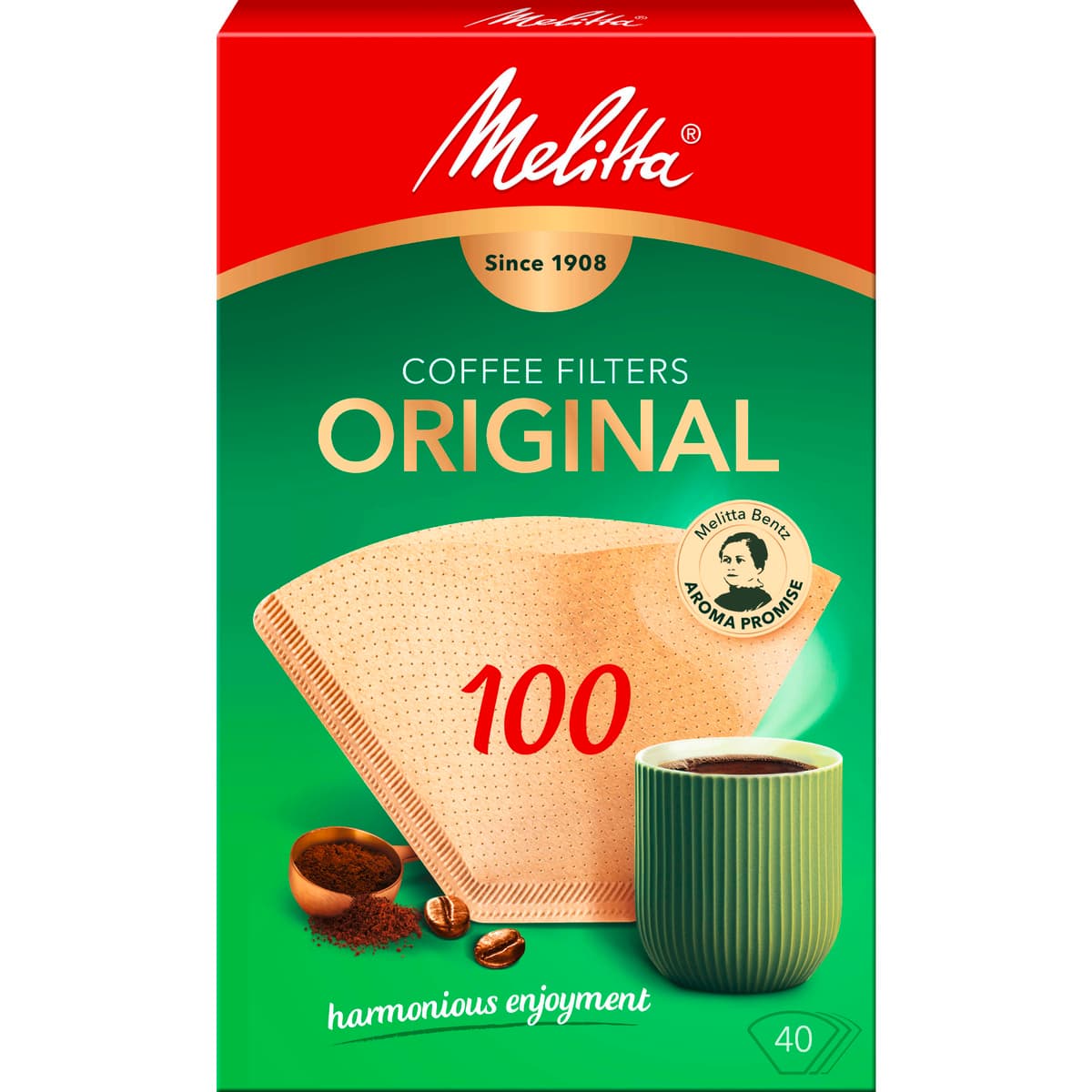 Melitta Filtertüten 100/40 naturbraun