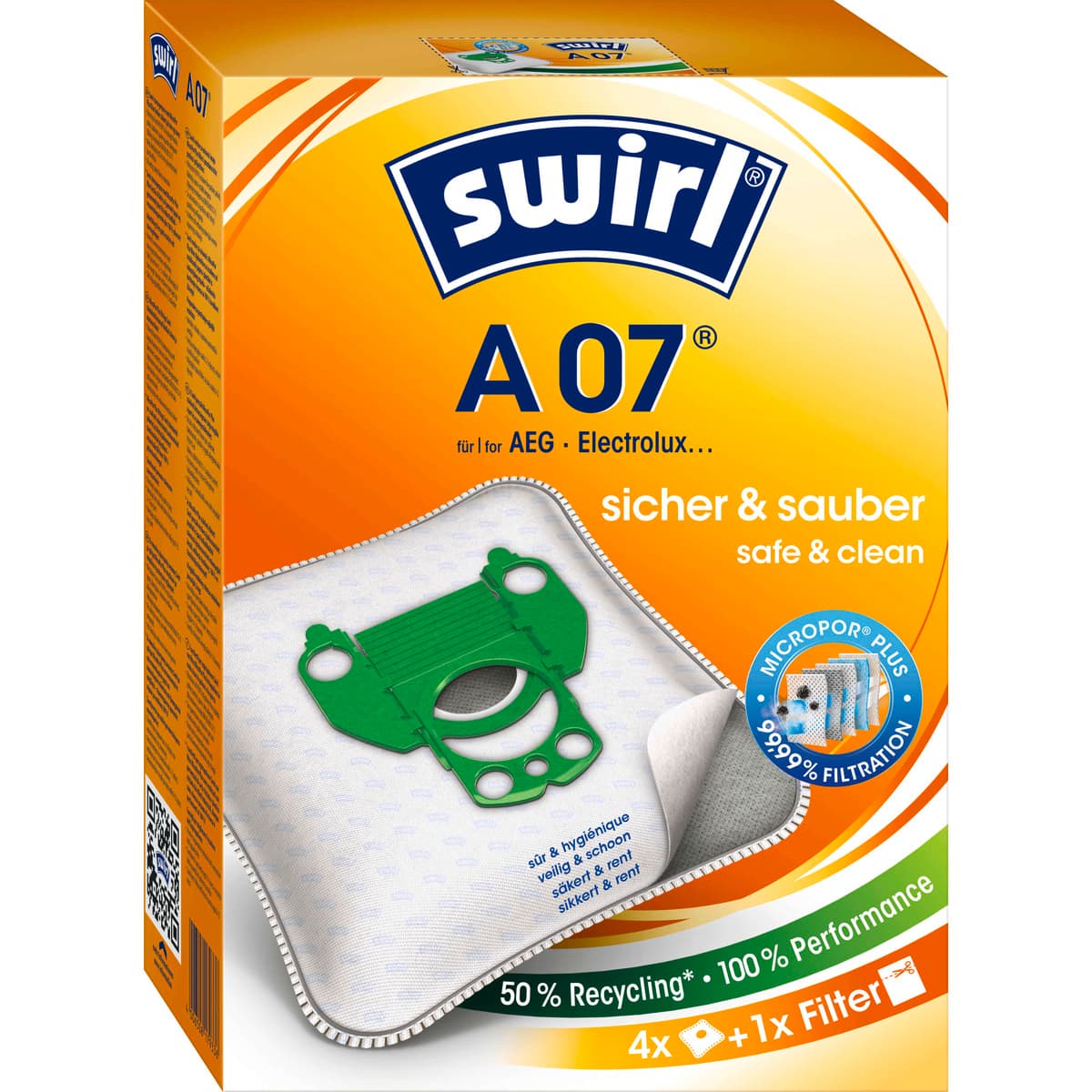 Swirl® A 07 Staubsaugerbeutel EcoPor®