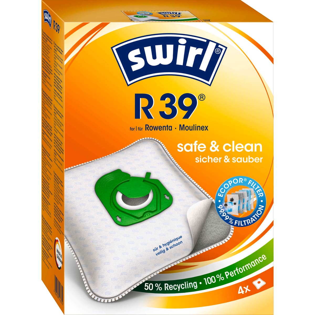 Swirl® R 39 Staubsaugerbeutel EcoPor®