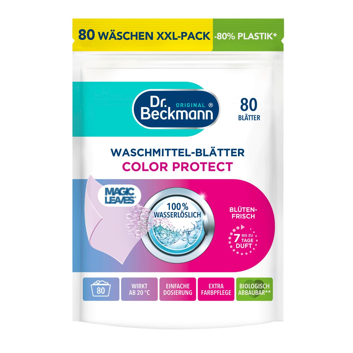 Dr. Beckmann Waschmittel-Blätter Colour Protect Blütenfrisch 80St