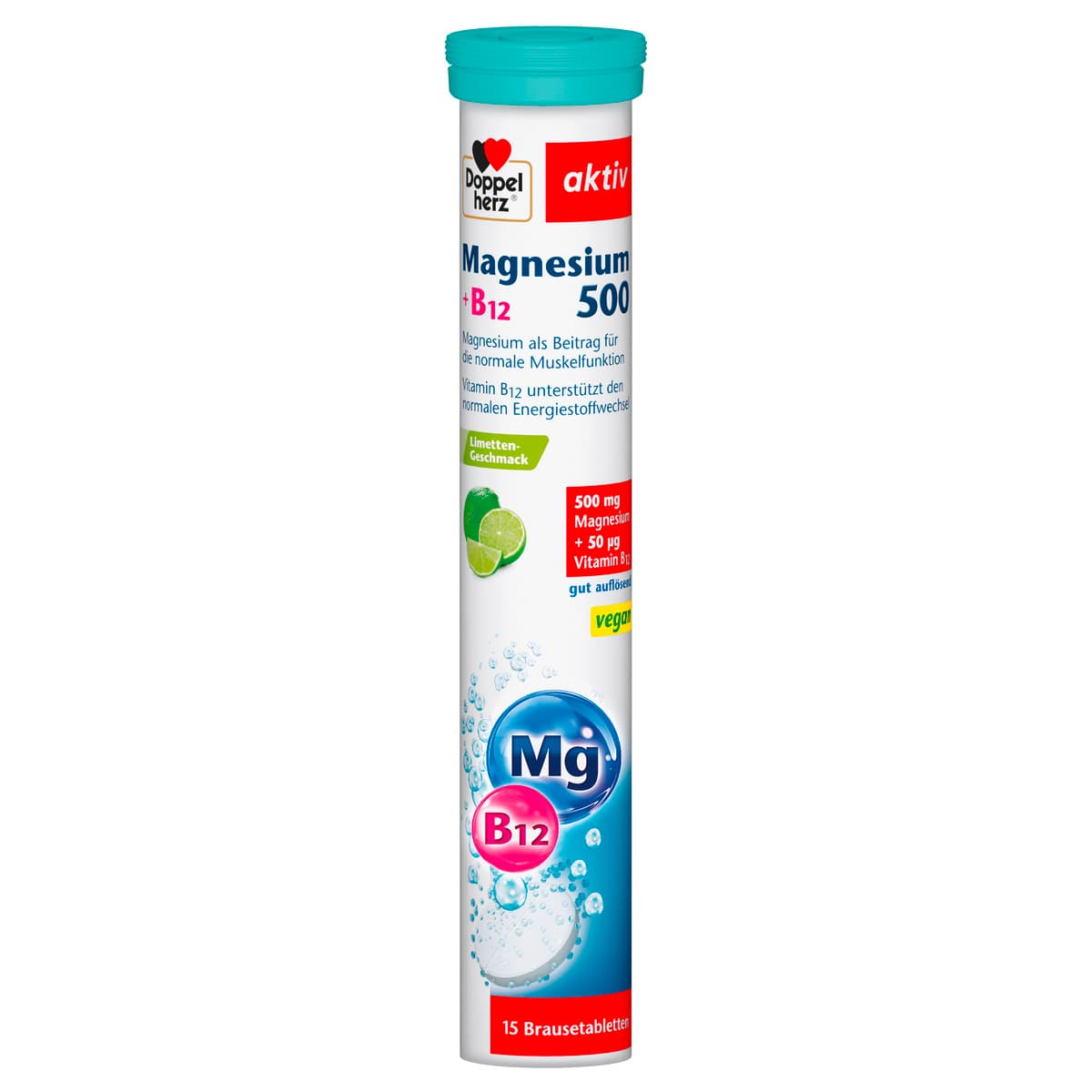 Doppelherz Magnesium 500 + B12 15 Brausetabletten