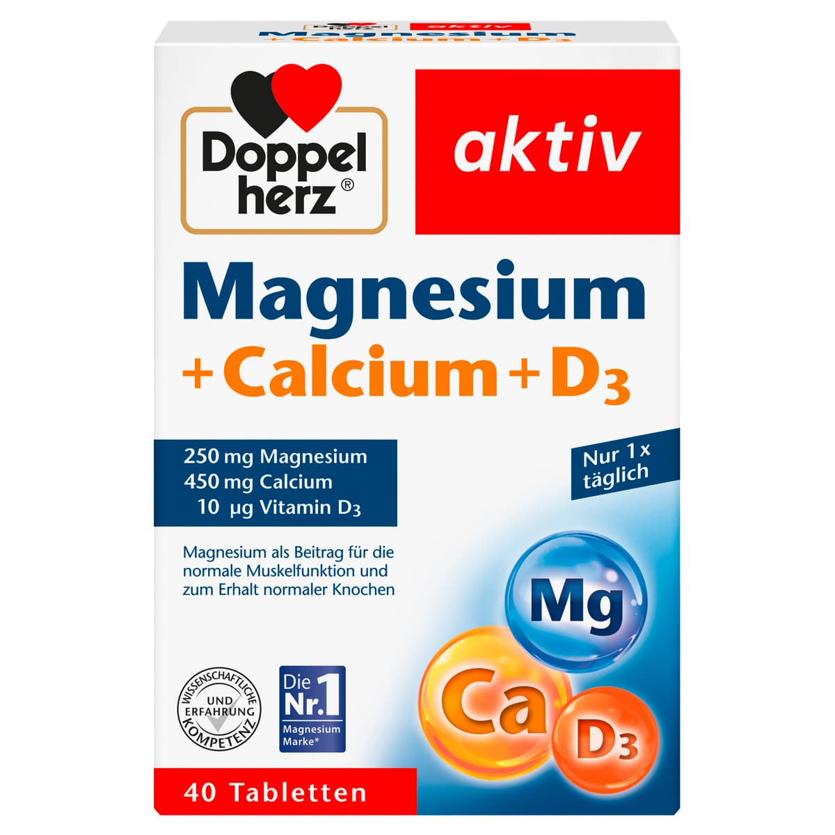 Doppelherz Magnesium + Calcium + D3