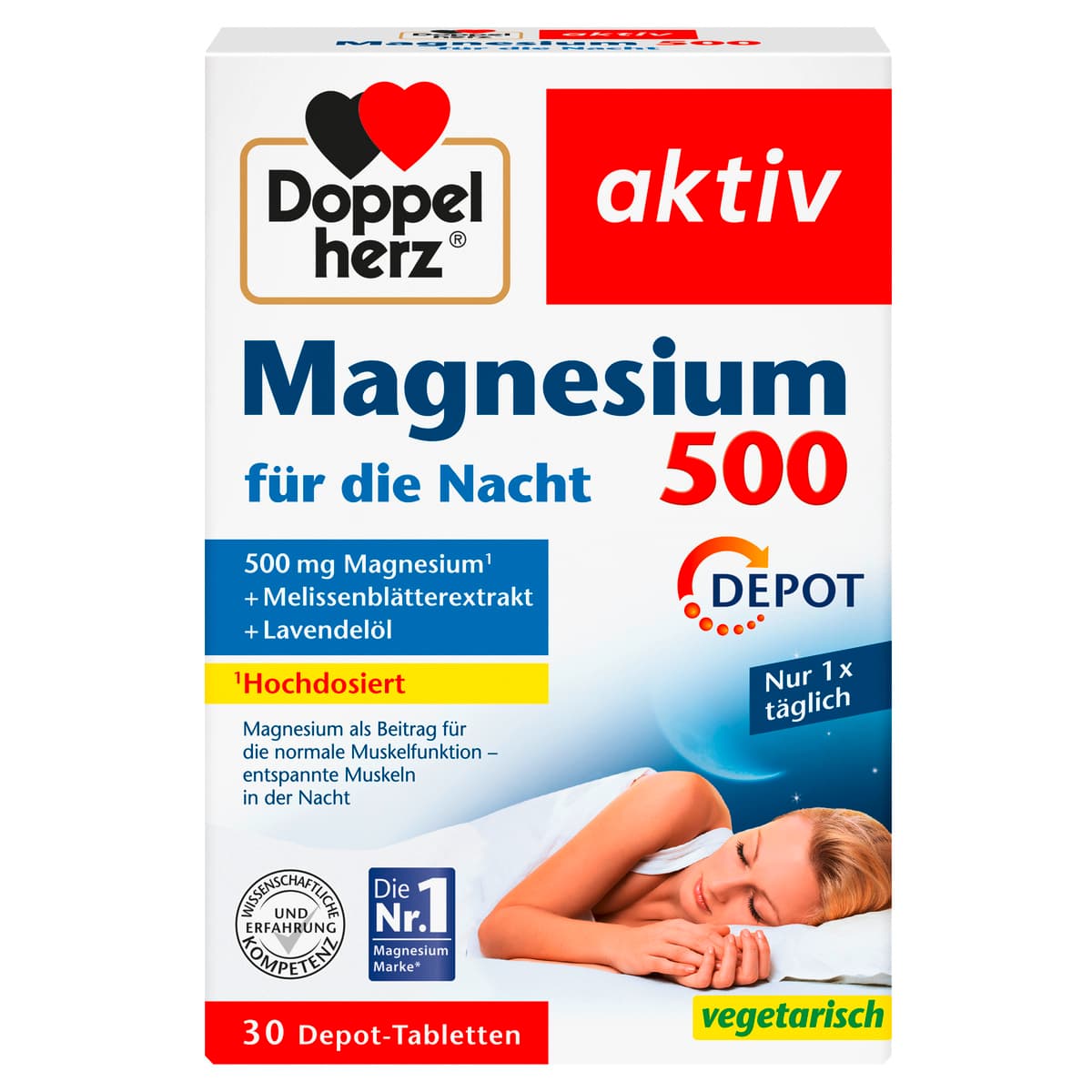 Doppelherz Magnesium 500 für die Nacht