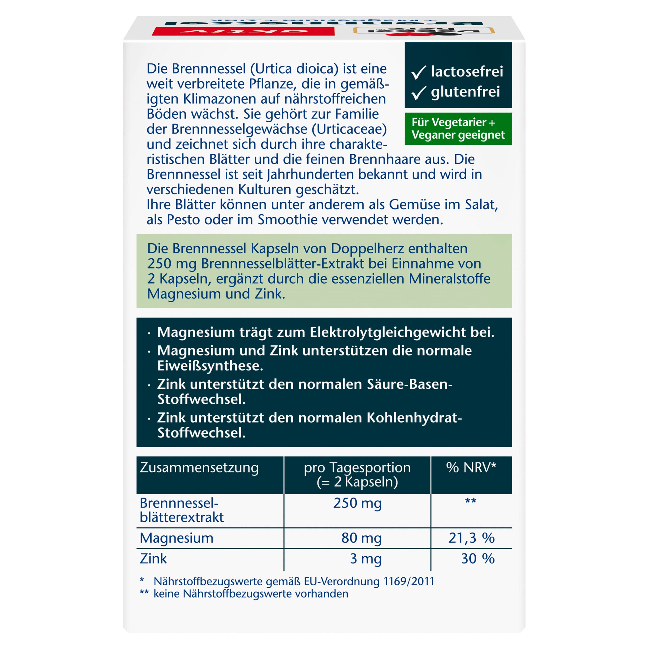 Doppelherz Brennnessel + Magnesium + Zink