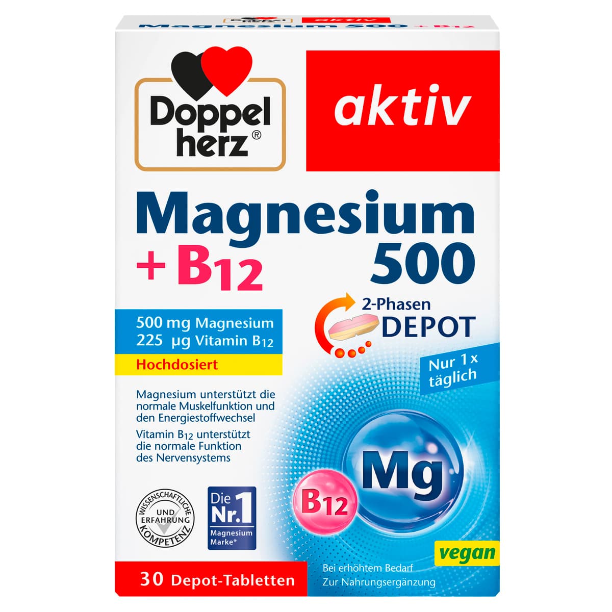 Doppelherz Magnesium 500 + B12